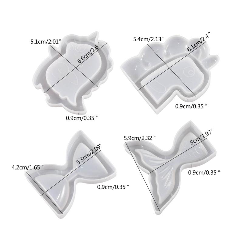 4 упаковки силиконовых форм для зыбучего песка, формы для поделок, многоформенные силиконовые формы для изготовления ювелирных изделий и поделок