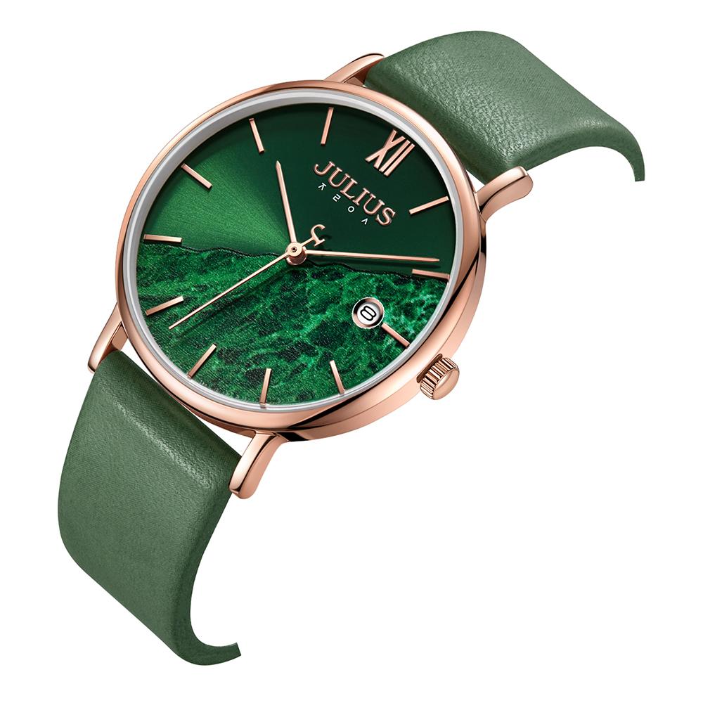 Jyullieoseu Ja-1312 Женские круглые наручные часы с цветочным циферблатом