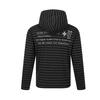 Trendy brand new American street punk rivet design hoodie jacket hooded stripes