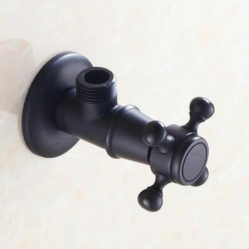 Золотой Новый 1/2" наруж. 1/2" наруж. Латунный Угловой запорный вентиль для ванной комнаты Антикварная отделка Заливные клапаны часть для ванной 5 цветов