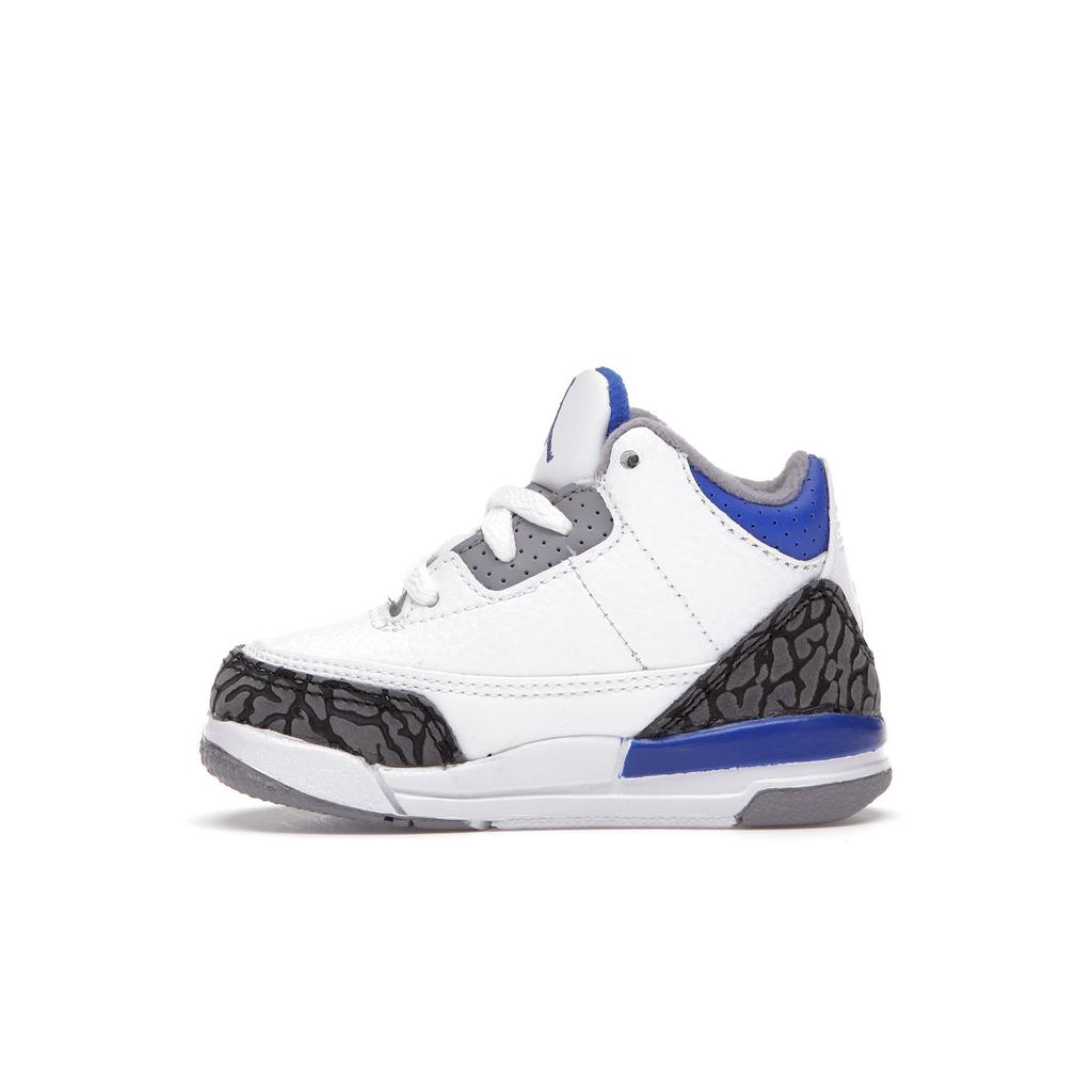 Кроссовки Air Jordan 3 Retro TD Racer Blue Baby Белый Черный Цементно-Серый 832033-145
