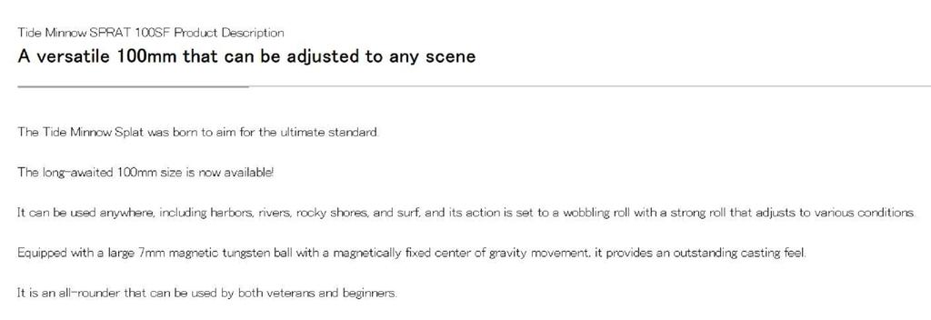 DUO Tide Minnow Sprat 100SF Floating Lure CEA0737 (0026)