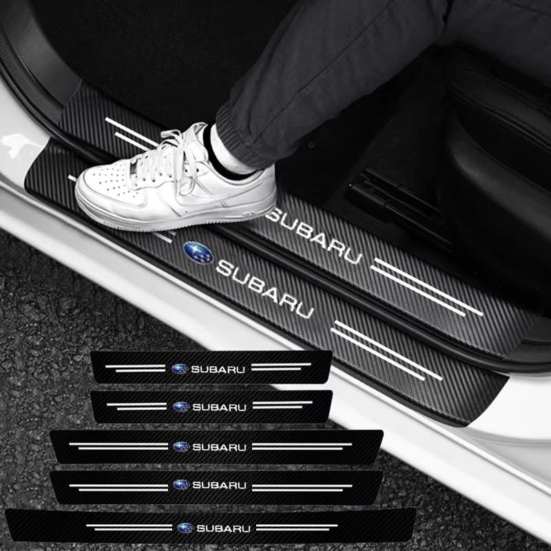 Carbon Fiber Car Door Sill Protector Sticker Trunk Threshold Decal for Subaru XV WRC WRX BRZ FORESTER IMPREZA LEGACY OUTBACK STI lki1