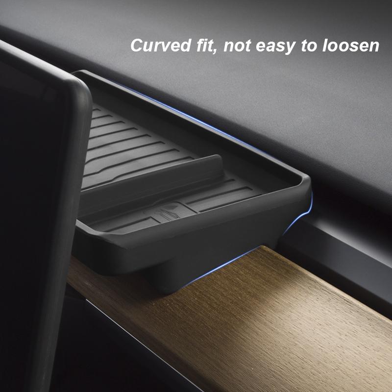 Для Tesla Model 3 Y ящик для хранения на приборной панели навигационный экран задний держатель для очков нескользящий лоток для хранения солнцезащитных очков