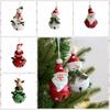 Cute Christmas Santa Bell Pendant Resin/Iron Xmas Tree Pendant  New Year