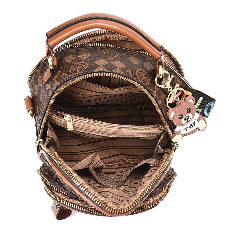 Bag Women's Bag 2025 New Internet Celebrity Super Popular Flower Small Backpack Crossbody Shoulder Backpack Dual-purpose Bag Women