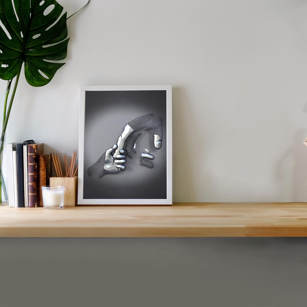 Сердце любви 3D настенный художественный декор металлическая фигурка статуя художественная картина на холсте висит холст картина без рамки