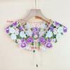 Floral Embroidered Flower Fake Collar Detachable Lace Neckline Lace Collar  Women/girls