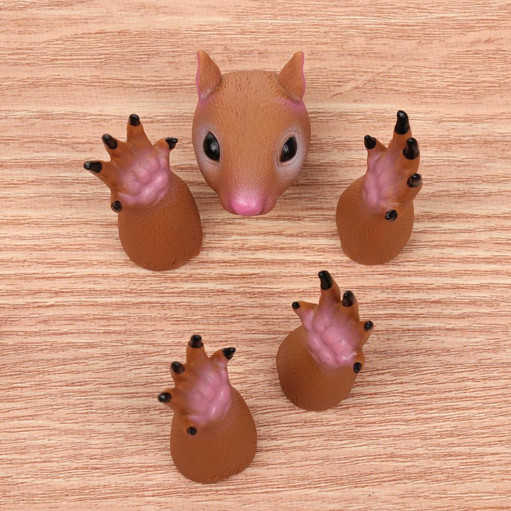 Kids Toys Animal Dog Squirrel Hand Puppet Props Random Combination Finger Dolls