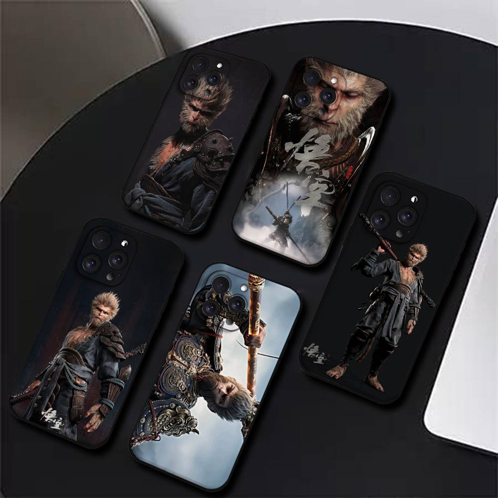 Чехол для телефона Black Myth Wukong Games Чехол для телефона Для Iphone 17 16 15 11 13 14 Pro Max X Xr Xs Max 12mini Черный корпус Защитный чехол