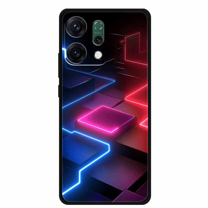 For Oppo Reno 14 5G Phone Case 6.59" Fashion Luxury Casing Black Silicone Soft Back Cover For Oppo Reno 14 Shockproof Capa Funda