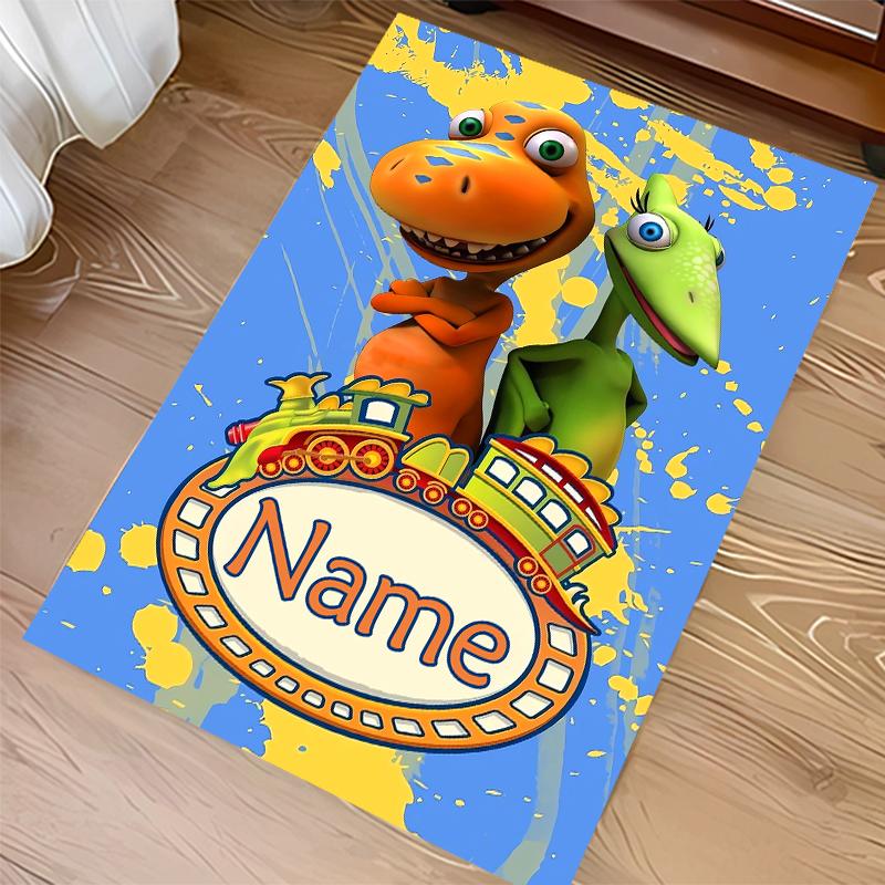 Custom personalization Dinosaur Train Print Area Rug - Soft, Washable Non-Slip Indoor Mat,Living Room,Home&Office Decorative Rug