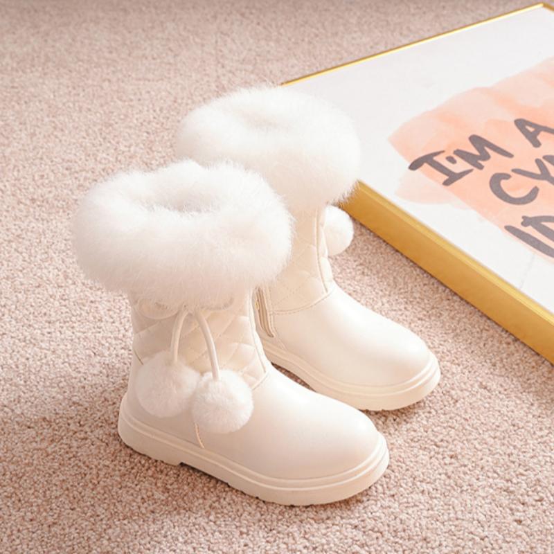 Детские зимние сапоги, зимние детские сапоги, детские сапоги-принцессы на меху для детей среднего возраста, детские хлопковые сапоги, полусапоги