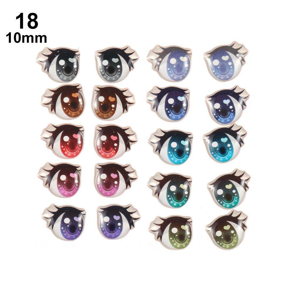Anime Figurine Doll Cartoon Eyes Stickers Clay Decals Love Cute Sticker Face Organ Paster