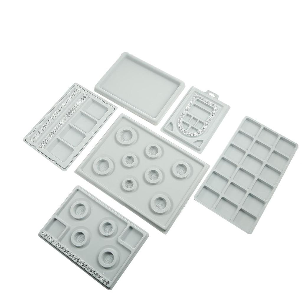 Серая флокированная доска для бисера, профессиональный органайзер для ювелирных изделий, лоток для дизайна, ремесленная лопата для изготовления ювелирных изделий, измерительные инструменты, принадлежности