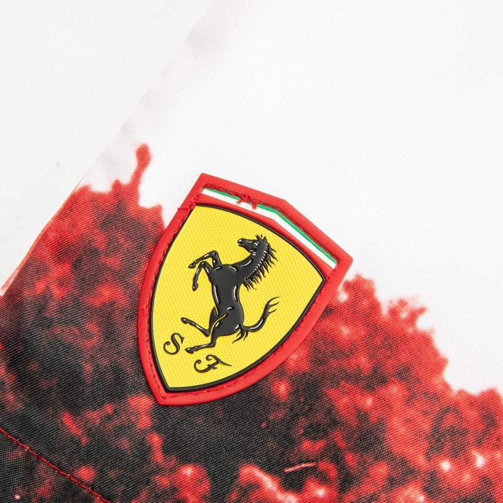Puma X Ferrari Racing Print эластичные прямые повседневные шорты унисекс шорты Racing-Red 538104-02