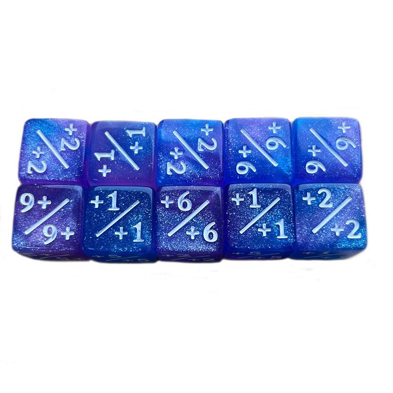 10 шт. D6 игральные кости 6 боковых счетчиков + 1/-1 квадратный цифровой кубик 16 мм для детей забавная настольная доска игровая математика обучение арифметике игрушки