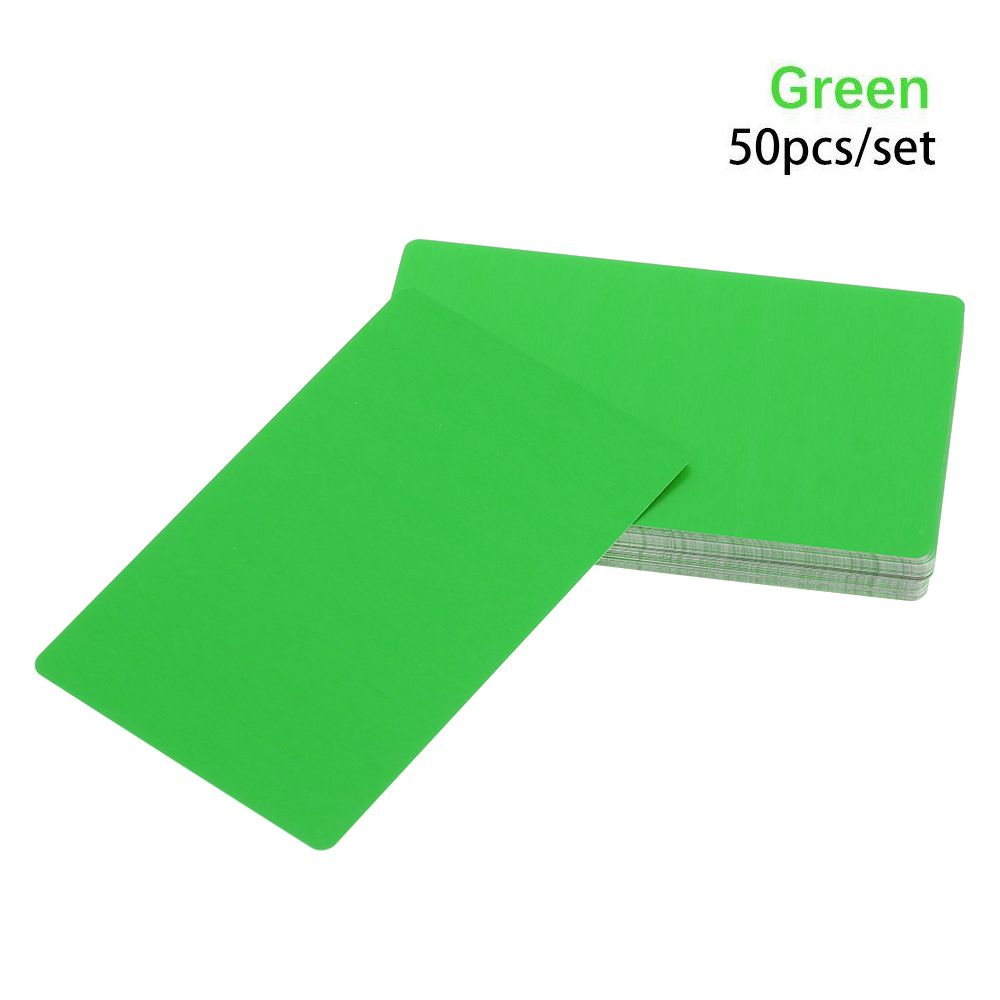 50 Pcs/Set Portable Laser Engraving Business Visit Business Card Metal Carte Name Cards Blank