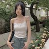 Кружевная майка, женская майка, укороченные топы, летние топы без рукавов с камзолом