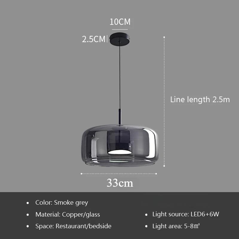 Стеклянный подвесной светильник, роскошный подвесной светильник, светодиодные подвесные светильники в стиле деко, современный светильник для спальни, подвесной светильник
