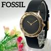 Б/У 342 [Батарея заменена и почищено] Рабочий элемент Мужские часы FOSSIL Fossil Черный Золотой ЗОЛОТОЙ Кварцевые Римские цифры Популярные Винтажные