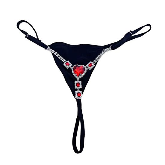 Sexy Rhinestone Thong for Women Mini G-string Bikini Thong Low