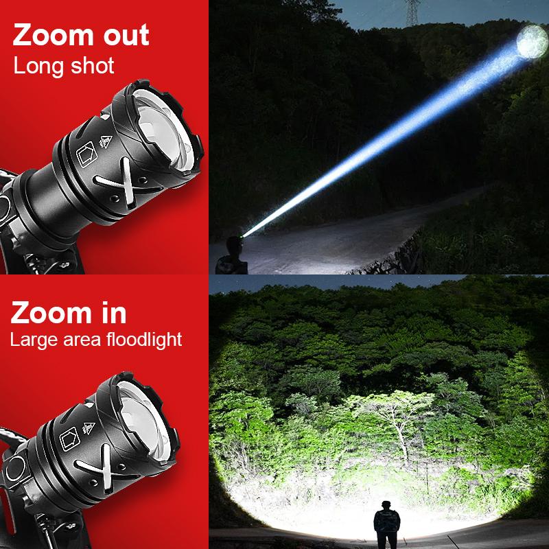 Rechargeable LED Headlamp White Laser Powerful Headlight 3000M Long Shot Hand Lamps High Power Head Flashlight Fishing Lantern