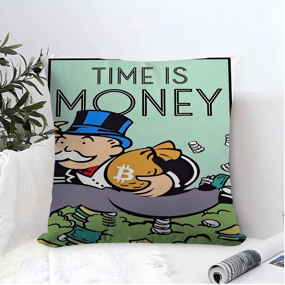 Monopoly Millionaire Money Pillow Anime Pillow Sofa Bed Head Pillow Cover Cushion Cover Fashion