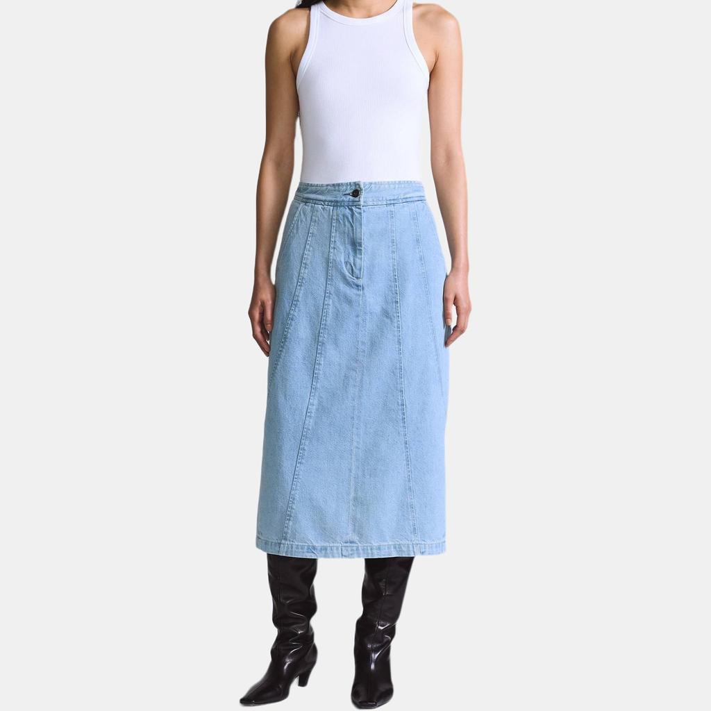 Юбка миди из денима Levis Blue Tab™ Series, удобная, простая, со средней посадкой, женская 001LW-0000