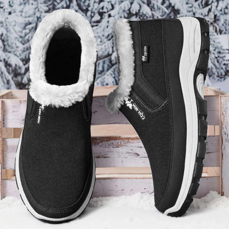Mens Winter Warm Slippers Fleece Lined Non Slip Soft Sole Casual Walking Shoes