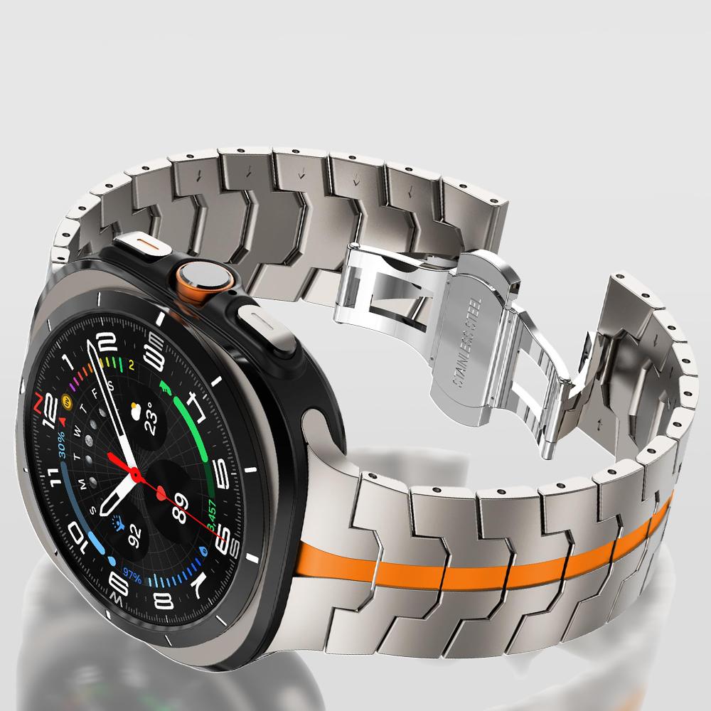 Титановый звеньевой браслет для Samsung Galaxy Ultra Watch 47 мм Металлический роскошный ремешок для samsung 7 ULTRA 47MM GALAXY ultra Ремешок Correa