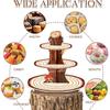 Wooden 3 Tier Cupcake Stand, Wood Style Cake Stand for Party Decorations Baby Shower Decoration, Enchanted Forest Safari Birthday Cupcake Decorations