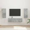 Wall Mounted TV Cabinet Set 2 pcs Concrete Grey Particleboard