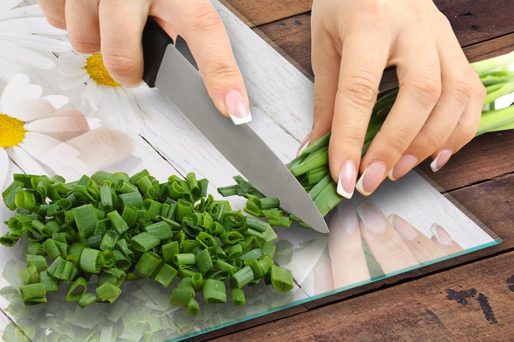Glass stovetop protector 50x52 Flower