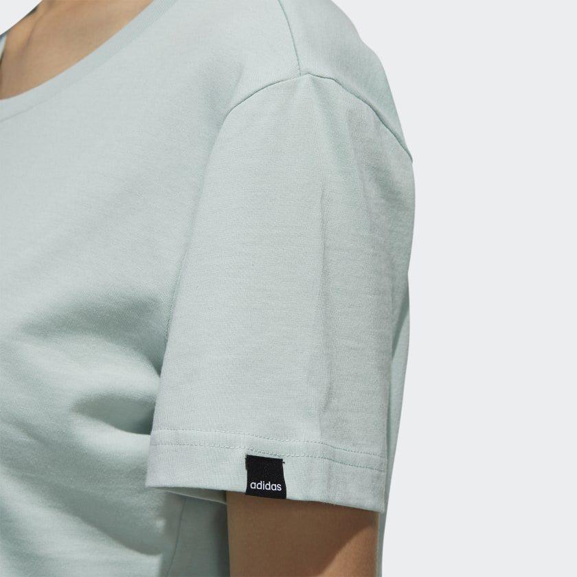 Adidas T Shirts Women's Green Crew Neck Moderate Other FM6159