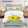 Tweety Bird Pink Bow Pink Background Threepiece Set 1 Duvet Cover 2 Pillowcase Without Core Bedding Set Duvet Cover And Pillowcase