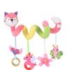 Car Seat Toys Infant Baby Pink Fox Spiral Activity Plush Hanging Rattle Toys  Stroller Sensory Toy for Newborn Gift