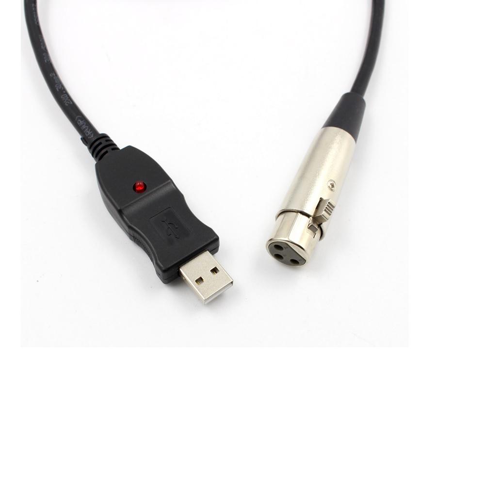 3M XLR гнездо к USB аудиокабель Микрофон к USB интерфейсный кабель Новый