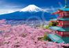 EPOCH 500 Super Small Piece Jigsaw Japanese Spring Breeze On Fuji and Pagoda Yamanashi X Includes and Score Ticket Puzzle Landscape Mt. Five-Story -