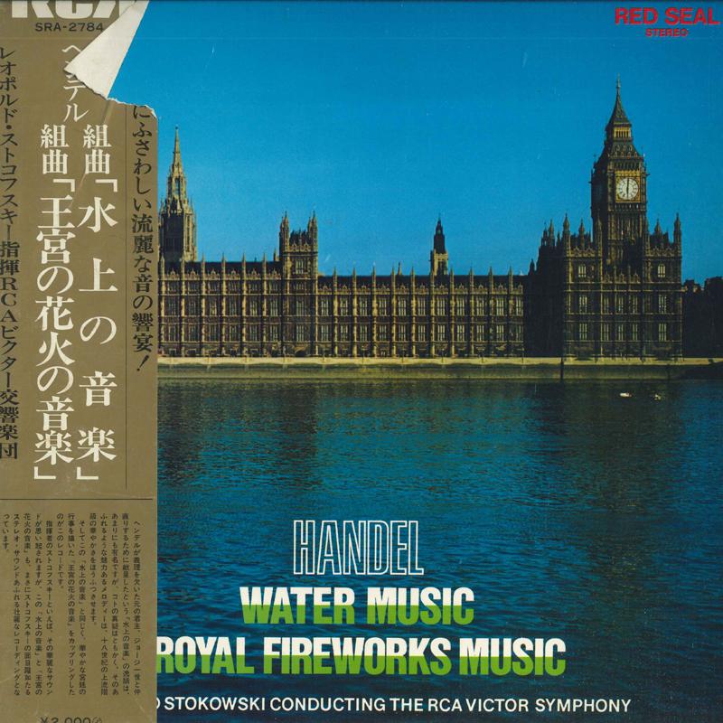 LP Record LEOPOLD STOKOWSKI, RCA VICTOR SYMPH - Handel: Water Music Suite / Music F SRA2784 RCA Japan Obi Classical Used