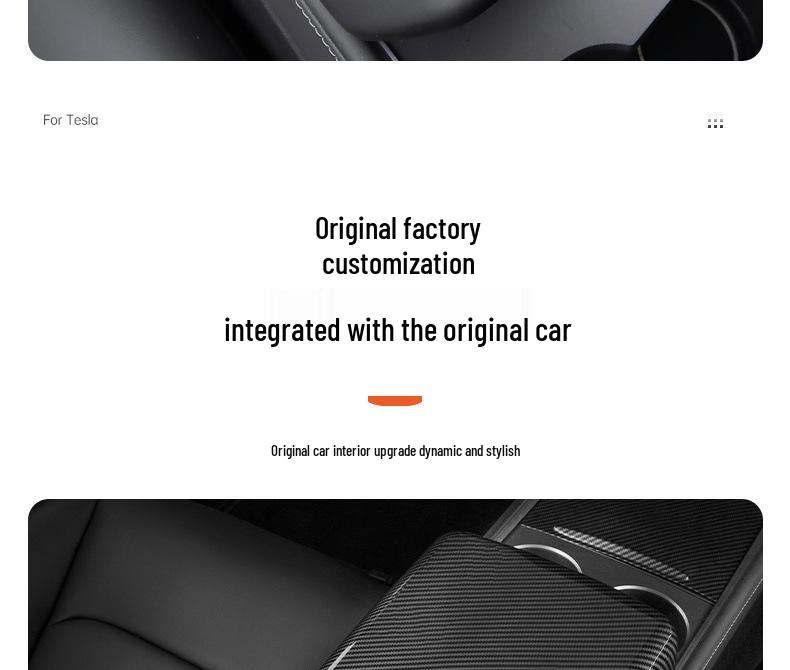 Крышка подлокотника заднего воздуховода из углеволокна для Tesla Model 3/Y