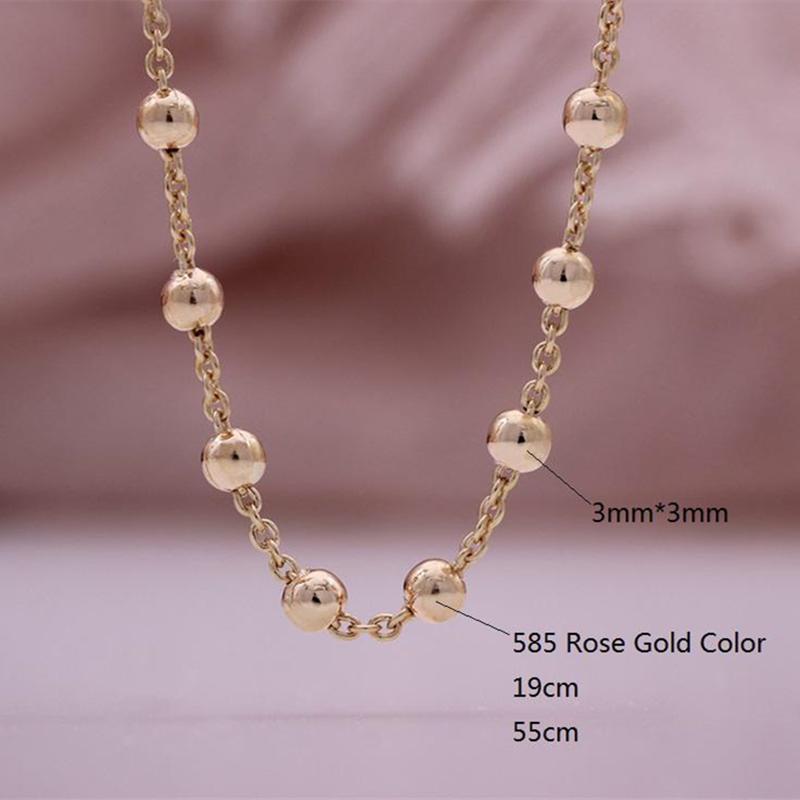 Модные браслеты, ожерелье, круглые бусы розового золота, цветные шарики, цепочки из бисера, модные ювелирные изделия, подарок для женщин