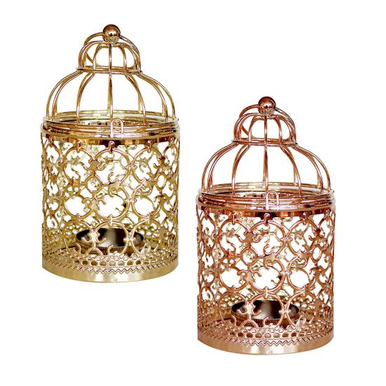 Европейский полый цветок, подвесной железный подсвечник в виде птичьей клетки, подсвечник, подсвечник