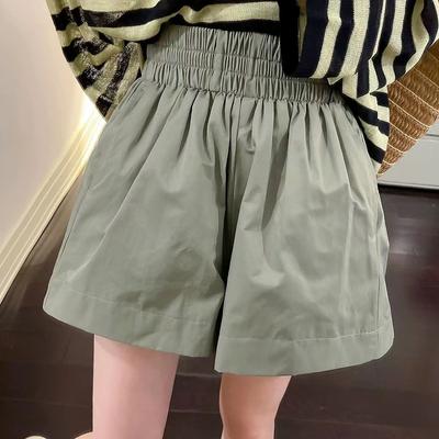 Розовые повседневные шорты для женщин, летний новый стиль, маленькие, с высокой талией, свободные и узкие, А-силуэта, широкие штанины