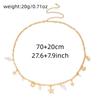 Shell Starfish Waist Chain Adjustable Beads Belly Chain Elegant Imitation Pearl Body Chain  Party