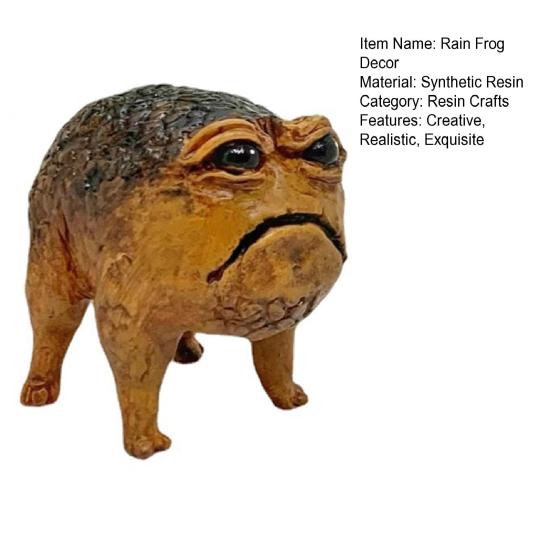 Cute African Model Creative Frog Decor Funny Toad Rain Animal Figurine Office Desktop Ornament Resin Craft Frog