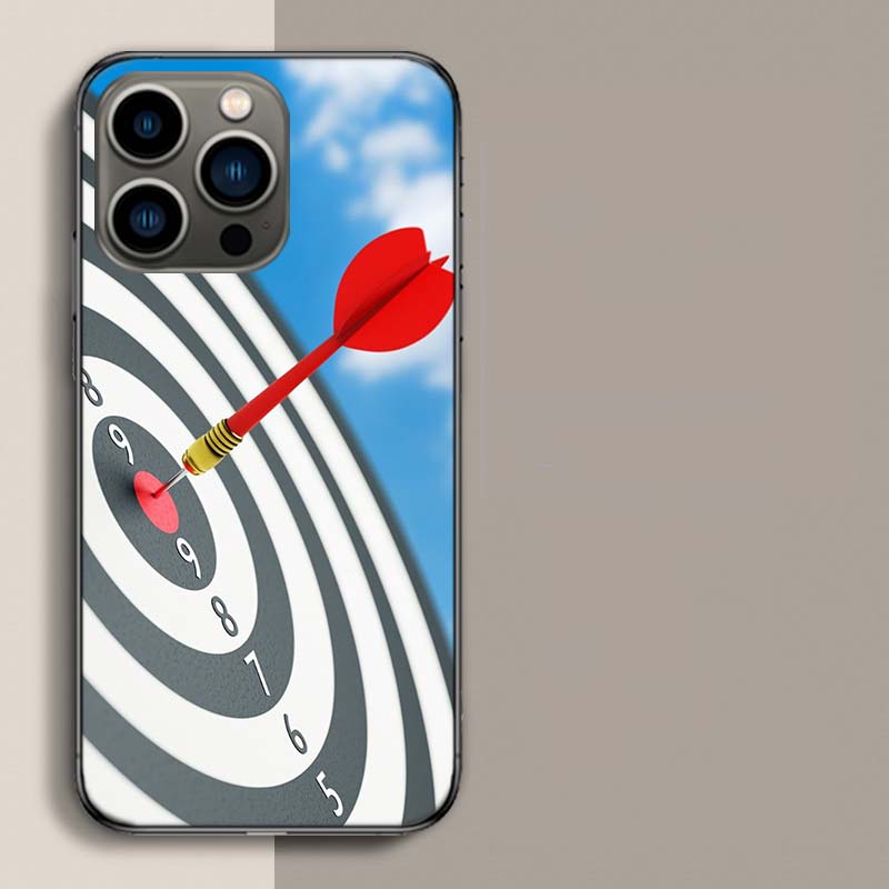 Darts Aesthetics Wire Target Phone Case For Iphone 17 Air 15 Pro 14 Plus 16 Pro Max 17E 16E 12 13 Mini 11 Cover Cute Fundas