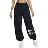 Nike Женские спортивные брюки с принтом логотипа и буквами, повседневные, с манжетами, трикотажные, черные, FN1903-010