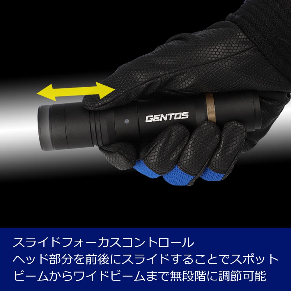 GENTOS Flashlight LED Light Rechargeable (Dedicated Charging) Powerful 500 Lumens Rexceed RX-285R Handy Light Flashlight