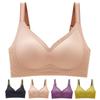 Женский бюстгальтер Съемные накладки на грудь Сплошной цвет Push Up Поддержка груди Дышащая мягкая беспроводная застежка на спине Регулируемые бретели Спортивный бюстгальтер
